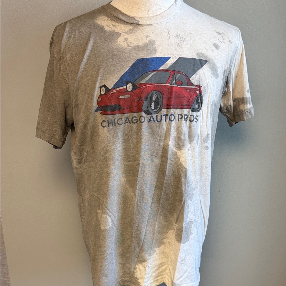 Chicago Auto Pros Graphic Tee | Washed Vintage Fade | Next Level Apparel | L